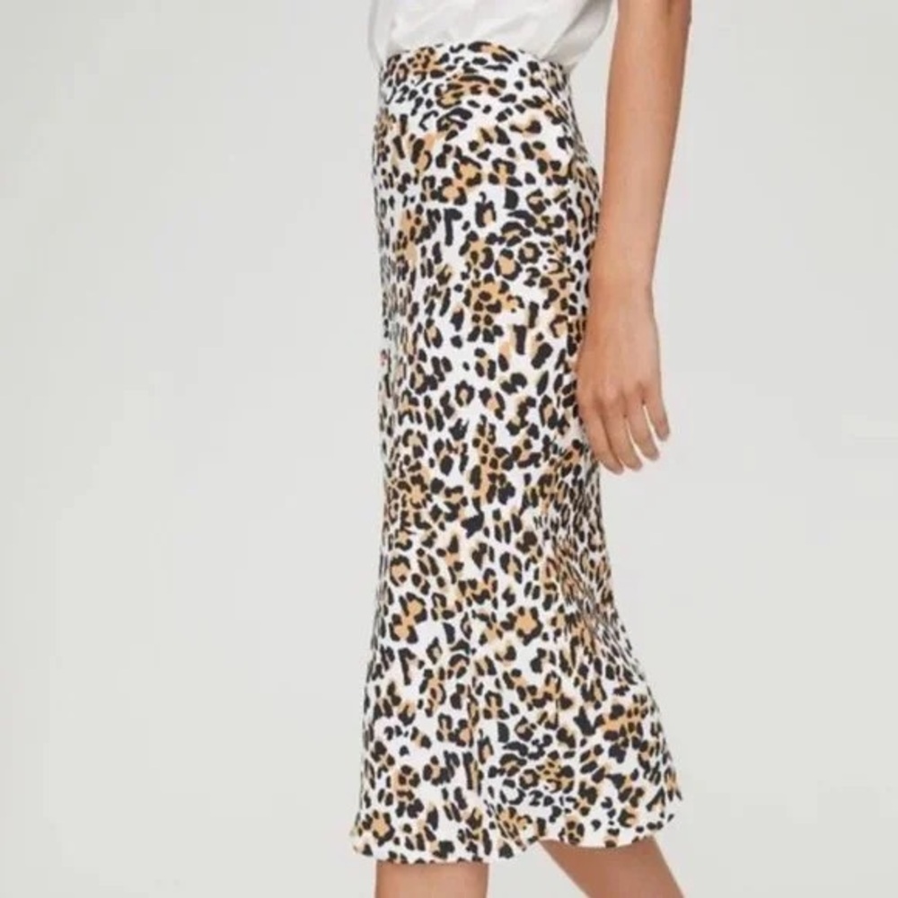 Babaton slip Print Midi Skirt